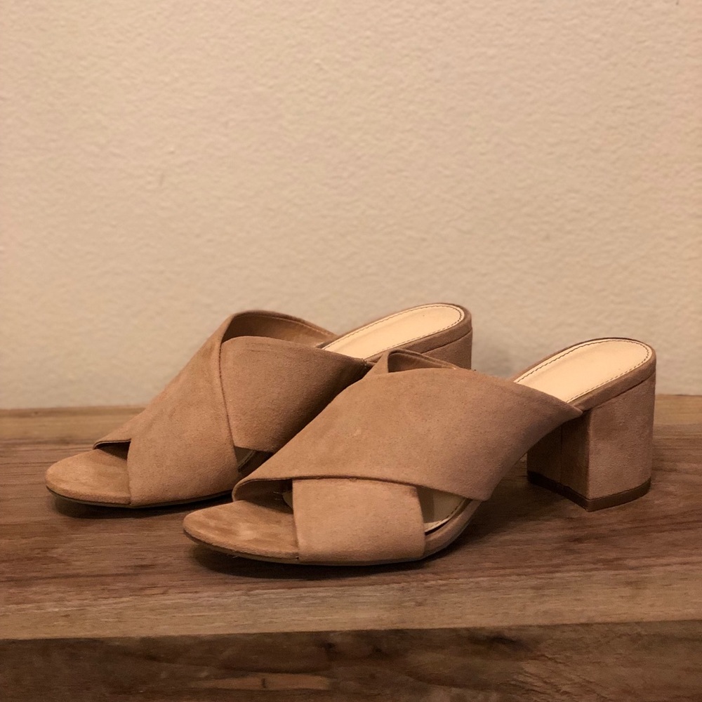 Nude, Suede Heels